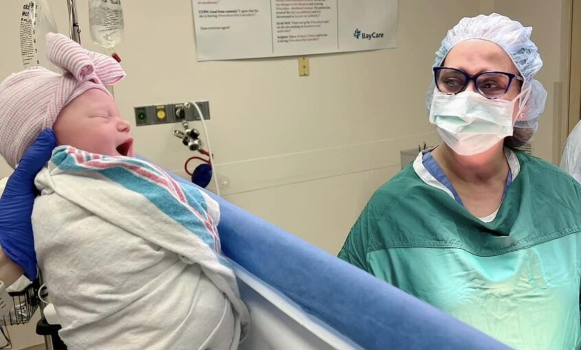 Dr Butler delivers grandchild